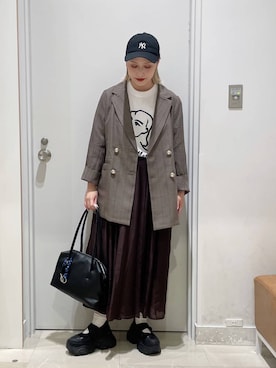 「アイテム（ジャケット/アウター）」を使った、まるこさん（レディース・156cm・30代）の秋コーディネート