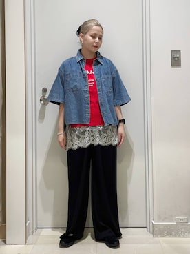 「GLOBAL WORK（グローバルワーク）のアイテム（シューズ）」を使った、まるこさん（レディース・156cm）の春コーディネート