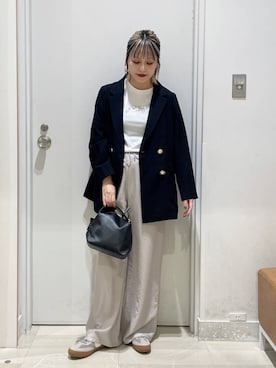 「アイテム（テーラードジャケット）」を使った、まるこさん（レディース・156cm・30代）の秋コーディネート