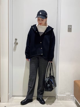 「アイテム（Tシャツ/カットソー）」を使った、まるこさん（レディース・156cm・30代）の秋コーディネート