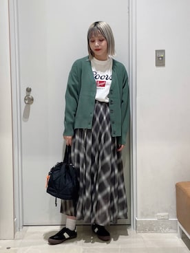 「チェック」｜まるこさん（レディース・156cm・30代）の秋コーディネート