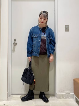 「アイテム（ピアス（両耳用））」を使った、まるこさん（レディース・156cm・30代）の秋コーディネート