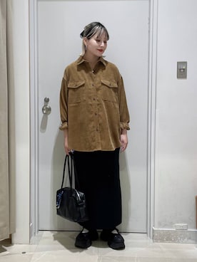 「GLOBAL WORK（グローバルワーク）のアイテム（ワンピース）」を使った、まるこさん（レディース・156cm）の秋コーディネート