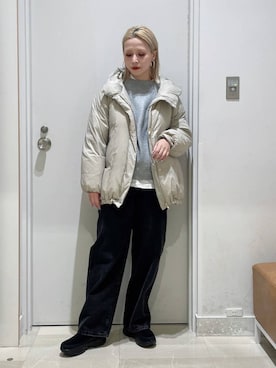 「GLOBAL WORK（グローバルワーク）のふわふわHugmeドルマンプルオーバー/595406（ニット/セーター）」を使った、まるこさん（レディース・156cm）の冬コーディネート