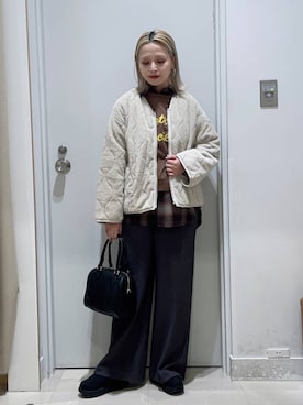 「アイテム（ボストンバッグ）」を使った、まるこさん（レディース・156cm・30代）の冬コーディネート