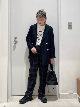 「アイテム（ピアス（両耳用））」を使った、まるこさん（レディース・156cm・30代）の秋コーディネート