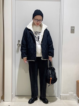 「アイテム（ブルゾン）」を使った、まるこさん（レディース・156cm・30代）の秋コーディネート