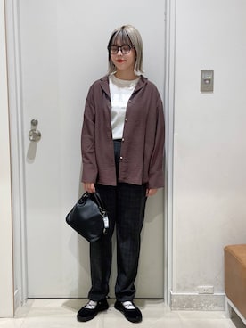 「GLOBAL WORK（グローバルワーク）のアイテム」を使った、まるこさん（レディース・156cm）の夏コーディネート