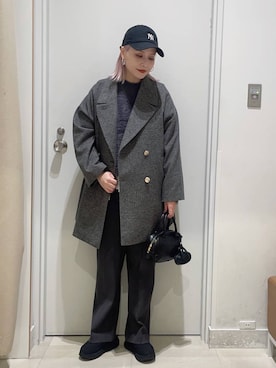 「アイテム（チェスターコート）」を使った、まるこさん（レディース・156cm・30代）の冬コーディネート