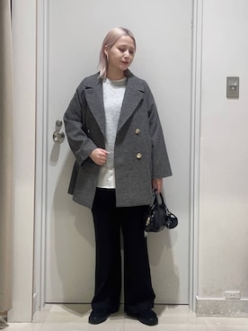 「アイテム（チェスターコート）」を使った、まるこさん（レディース・156cm・30代）の冬コーディネート