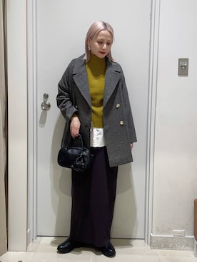 まるこさん（レディース・156cm）の冬コーディネート