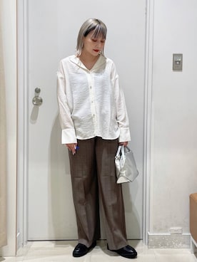 「アイテム（スラックス）」を使った、まるこさん（レディース・156cm・30代）の夏コーディネート