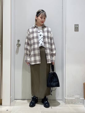 「アイテム（ピアス（両耳用））」を使った、まるこさん（レディース・156cm・30代）の秋コーディネート