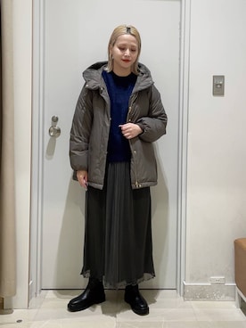 「アイテム（ダウンジャケット/コート）」を使った、まるこさん（レディース・156cm・30代）の冬コーディネート