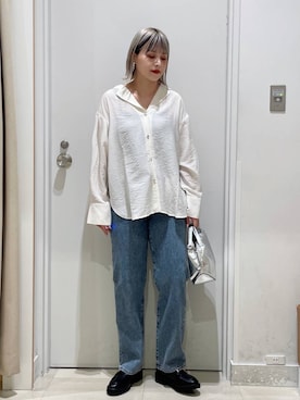 「アイテム（ローファー）」を使った、まるこさん（レディース・156cm・30代）の夏コーディネート