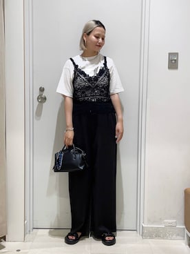 「JEANASIS（ジーナシス）のアイテム」を使った、まるこさん（レディース・156cm）の夏コーディネート