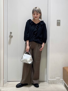 「アイテム（ローファー）」を使った、まるこさん（レディース・156cm・30代）の夏コーディネート