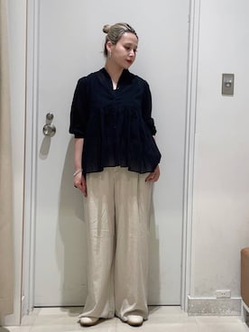 「GLOBAL WORK（グローバルワーク）のアイテム」を使った、まるこさん（レディース・156cm）の春コーディネート