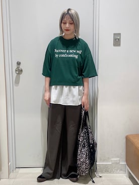 「キャミソール」｜まるこさん（レディース・156cm・30代）の秋コーディネート