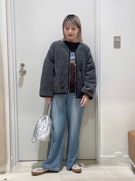 「アイテム（ブルゾン）」を使った、まるこさん（レディース・156cm・30代）の秋コーディネート