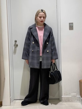 「アイテム（チェスターコート）」を使った、まるこさん（レディース・156cm・30代）の冬コーディネート