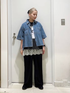 「GLOBAL WORK（グローバルワーク）のアイテム（スウェット）」を使った、まるこさん（レディース・156cm）の春コーディネート