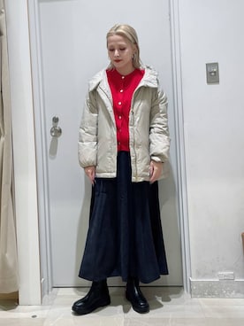 「アイテム（ダウンジャケット/コート）」を使った、まるこさん（レディース・156cm・30代）の秋コーディネート