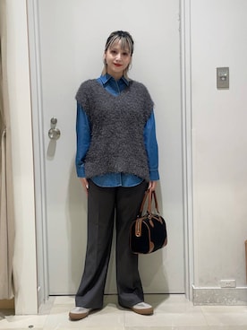 「アイテム（ボストンバッグ）」を使った、まるこさん（レディース・156cm・30代）の秋コーディネート