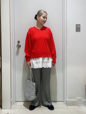 「GLOBAL WORK（グローバルワーク）のアイテム（シューズ）」を使った、まるこさん（レディース・156cm）の春コーディネート