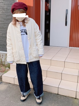 「RNA（アールエヌエー）のアイテム（ブルゾン）」を使った、rinringoooさん（レディース・156cm）の冬コーディネート
