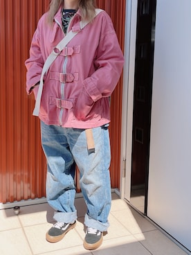 「RNA（アールエヌエー）のアイテム（ジャケット/アウター）」を使った、rinringoooさん（レディース・156cm）の春コーディネート