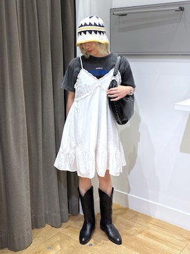 「REMME（レメ）のアイテム」を使った、SAAYAさん（レディース・155cm）の夏コーディネート