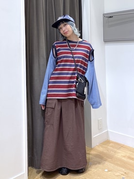 「ROSE BUD（ローズバッド）のアイテム」を使った、SAAYAさん（レディース・155cm）の夏コーディネート