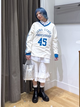 「ROSE BUD（ローズバッド）のアイテム（バッグ）」を使った、SAAYAさん（レディース・155cm）の春コーディネート