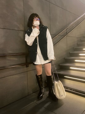 吉井紗彩さん（レディース・155cm）の冬コーディネート