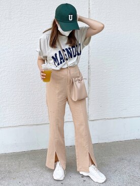 「frunco（フランコ）のアイテム（パンツ）」を使った、momoさん（レディース・160cm）の夏コーディネート