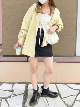 「秋先取りコーデ」｜「アイテム（メッセンジャーバッグ）」を使った、momoさん（レディース・160cm）の秋コーディネート