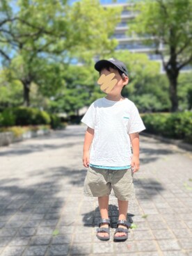 「Daddy Oh Daddy（ダディーオーダディー）のアイテム（パンツ）」を使った、chiroruさん（キッズ・90cm）の夏コーディネート