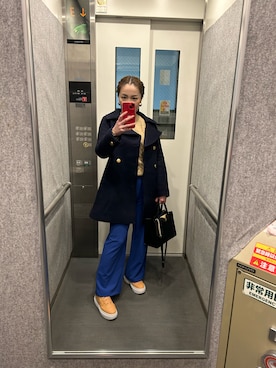 「NIKE（ナイキ）のナイキ コート ビジョン アルタ ウィメンズシューズ / Nike Court Vision Alta Women's Shoes ＜22-29cm 展開＞（スニーカー）」を使った、kurikohさん（レディース・156cm）の冬コーディネート