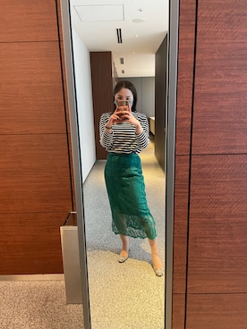 「Roger Vivier（ロジェヴィヴィエ）のアイテム」を使った、kurikohさん（レディース・156cm）の春コーディネート