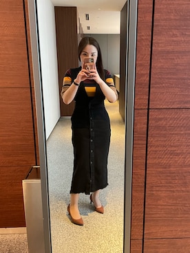 「JOHN SMEDLEY（ジョンスメドレー）のアイテム」を使った、kurikohさん（レディース・156cm）の春コーディネート