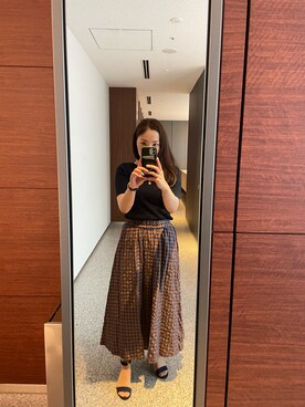 「JIMMY CHOO（ジミーチュウ）のアイテム（サンダル）」を使った、kurikohさん（レディース・156cm）の夏コーディネート