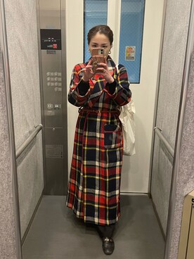 「あしながおじさん（アシナガオジサン）のアイテム（ローファー）」を使った、kurikohさん（レディース・156cm）の冬コーディネート