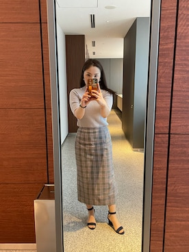 「JIMMY CHOO（ジミーチュウ）のアイテム（サンダル）」を使った、kurikohさん（レディース・156cm）の夏コーディネート