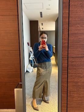 「タイトスカートコーデ」｜「アイテム（パンプス）」を使った、kurikohさん（レディース・156cm）の冬コーディネート
