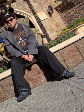 「アイテム（ミリタリージャケット）」を使った、ふくたさん（メンズ・169cm）の秋コーディネート