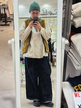 「アイテム（ニットキャップ/ビーニー）」を使った、ふくたさん（メンズ・169cm）の秋コーディネート