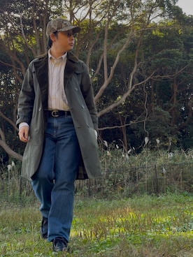 「アイテム（トレンチコート）」を使った、ふくたさん（メンズ・169cm・30代）の秋コーディネート