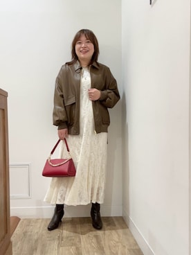 「アイテム（その他アウター）」を使った、Tanaka+さん（レディース・158cm）の秋コーディネート