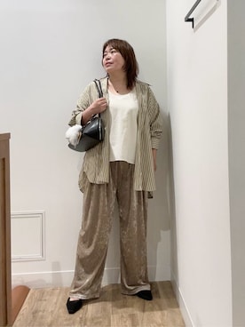 「アイテム（チャーム）」を使った、Tanaka+さん（レディース・158cm）の秋コーディネート